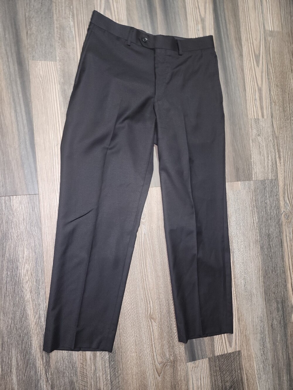 Paul Betenly Vantage Wool Black Pants 32S Florence 100% Wool Flat Front
